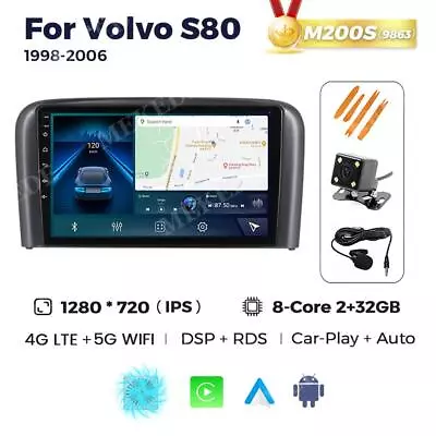 For Volvo S80 2004-06 8Core Android 13 Car Stereo Radio GPS Wireless Carplay BT • $289.99