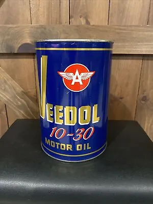 $75.50 • Buy Veedol 10-30 Motor Oil 5 Quart Metal Can