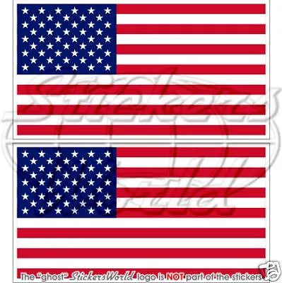 £5.16 • Buy USA United States Of America Flag 4.7  (120mm) Vinyl Bumper Stickers, Decals X2