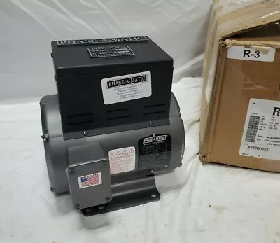 R-3  2 Hp - 220 Vac - Phase-a-matic Rotary Phase Converter Tested • $749.95