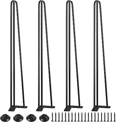 40 Inch Hairpin Table Legs 3 Steel Rods 1/2 Inch Pipe Diameter 800Lbs Load Cap • $82.99