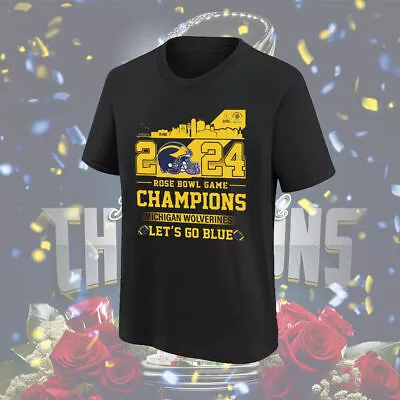 SALE OFF! Michigan Wolverines Rose Bowl Champions 2024 Beats Alabama 27-20 Shirt • $24.61