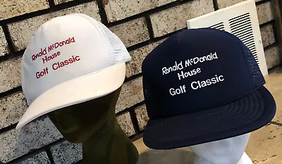 2- Ronald McDonald House Golf Classic Hats Caps Vintage SnapBack Mesh Foam • $34.99