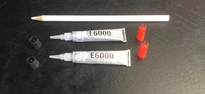 £8.50 • Buy 2 X GENUINE 5.3ml E6000 Glue With NOZZLES & Picker Pencil For Applying Crystals