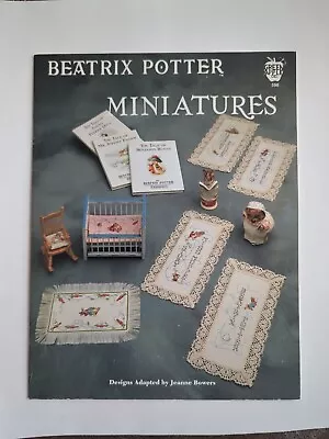 Green Apple BEATRIX POTTER MINIATURES CROSS STITCH BOOK 1991 Vintage Patterns • $34.99