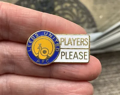 Vintage Leeds United FOOTBALL CLUB PLayers Please  Pin Badge  LUFC By Coffer • £14.99