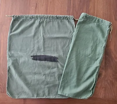 2 Us Army Barracks Bag Od Green 100% Cotton Large Laundry Bag Usgi  • $10