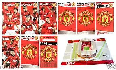 Manchester United FC Birthday Card Selection (Some With Badge Music...) Gift • £3.95