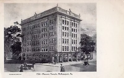 Masonic Temple In McKeesport PA Pre 1908 • $10