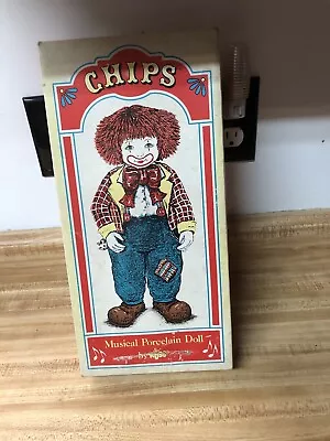 Russ Vintage Chips Musical Porcelain Clown Doll 13” NWT • $19.99