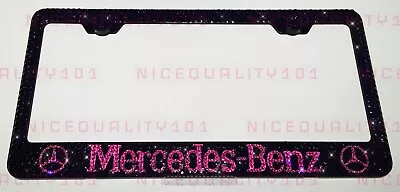 Mercedes Benz License Plate Frame Holder Made W/ Swarovski Crystals • $134.99