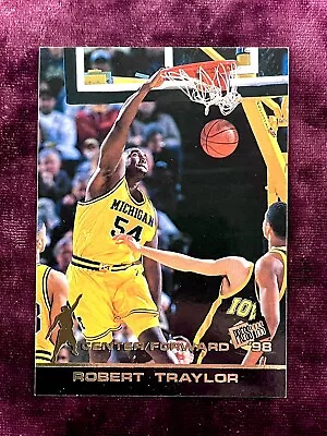 Robert Traylor 1998 Press Pass Gold Foil RC #9 Michigan Legends Rookie Jersey SP • $1.95