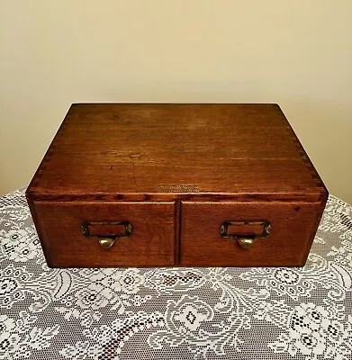 Antique Shaw Walker Large Quarter Sawn Oak Dovetail Desk Filling Cabinet # 582-Y • $265