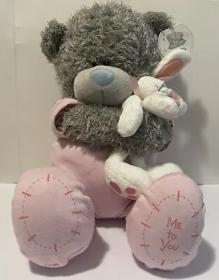 Me To You Tatty Teddy In Pink Holding Bunny 30cm Christening Baptism New Born 🐰 • £16.73