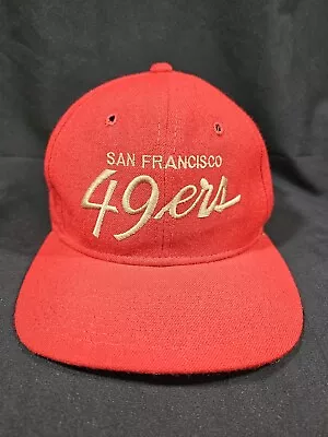 Vintage San Francisco 49ers Sports Specialties Script Snapback NFL Hat Wool • $100