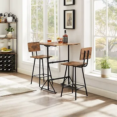 3 Piece Dining Set Table And 2 Chairs Kitchen Patio Bar Pub Home Breakfast Table • $106.71