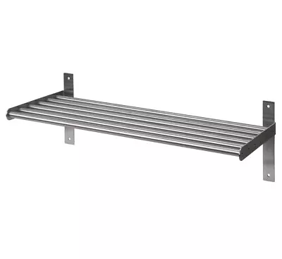 NEW IKEA GRUNDTAL Kitchen Home Wall Shelf Rack Holder Stainless Steel Rail 60cm • £19.97