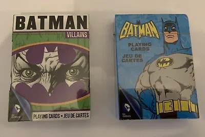 DC Comics Batman And BatmanVillains Playing Card Deck - BOTH NEW • $25