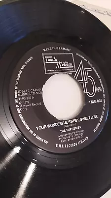 Tamla Motown -the Supremes - 1972 - Tmg 835 - Play Tested - Single - Vinyl - Vg+ • £0.99