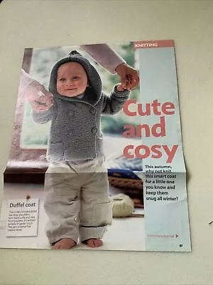 £3.79 • Buy Vintage Girl Boy Easy Baby Duffel Coat / Cardigan Knitting Pattern 0-12mth