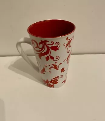 Starbucks Tall Mug Red Flowery Excellent Condition • £10