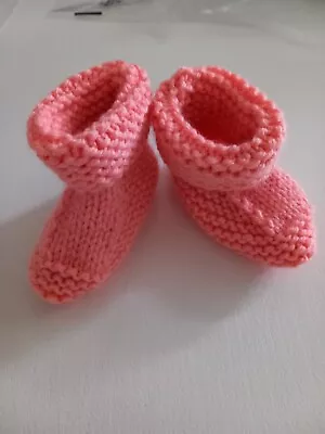 Hand Knitted Baby Boots For 0 - 3 Months • £2.50