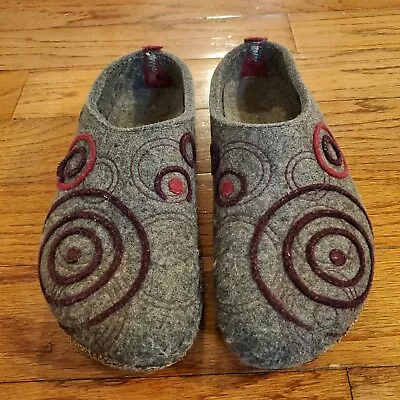 £48.06 • Buy Haflinger Womens Wool Gray Purple Pink Clogs Slippers Size 37