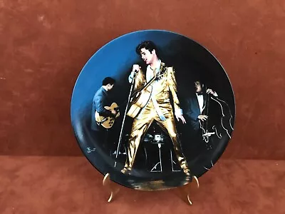 ELVIS PRESLEY ~ 1989 Bradford 8 1/2  Collector's Plate ~ THE MEMPHIS FLASH ~ • $8.95