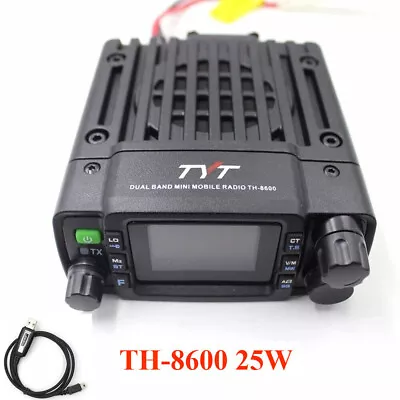 TYT TH-8600 FM 25W Dual Band Mobile Radio UV 144/430MHz Walkie Talkie+USB Cable  • $116.89