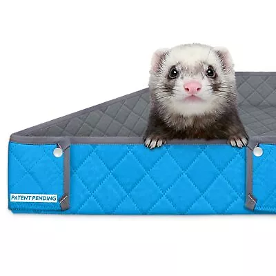 Critter Box Washable Cage Liner Reversible Fleece Bedding With Raised Sides ... • $73.43