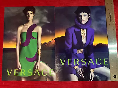 Model Saskia De Braun For Versace Fashions 4-page 2011 Print Ad • $6.95