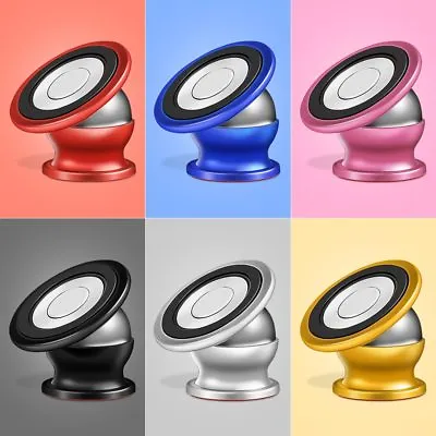 Universal Car Magnetic Mobile Phone Holder Dashboard Mount 360 Rotating Stand UK • £3.49