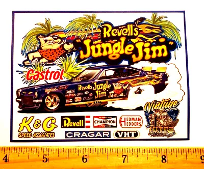 JUNGLE JIM LIBERMAN NHRA Drag Racing 1974 Chevy Sponsor Banner Sticker Decal • $6