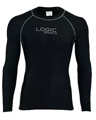 £8.99 • Buy Logic Mens Full Sleeve Compression Running Armour Base Layer Top Gym Sports Skin