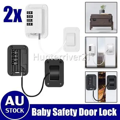 $19.95 • Buy 2pcs Baby Safety Refrigerator Door Cabinet Code Lock Padlock Combination Lock