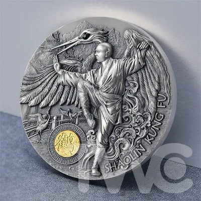 Shaolin Kung Fu Crane Martial Arts Styles 2 Oz Silver Coin 5$ Niue 2022 • $89