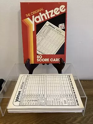 Original YAHTZEE SCORE PADS SCORE CARDS Vintage Milton Bradley 1980s Open Box • $12.22