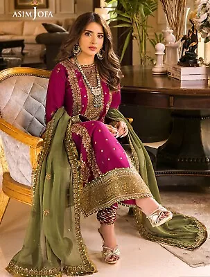 £55.99 • Buy  💯 ORIGINAL 2023 ASIM Jofa  Embroidered Silk  MARIAB KHAADI EID Restocked