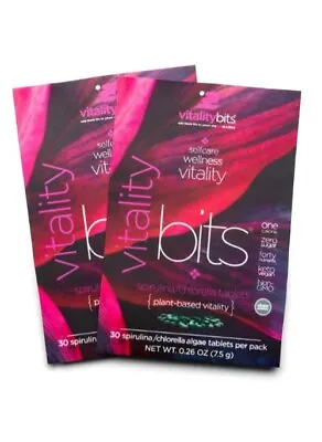 2 Pack Energybits - Vitality Bits- 30 Spirulina Tablets- Selfcare Longevity 5/26 • $10.99