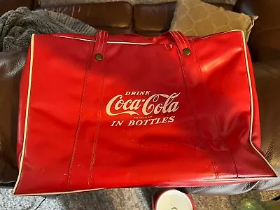 Vintage Coca Cola Vinyl Cooler Good Zipper • $24.99