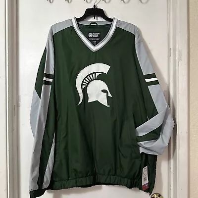 Michigan State Spartans G-III Men’s 2XL Lightweight Pullover Green Jacket New • $34.99