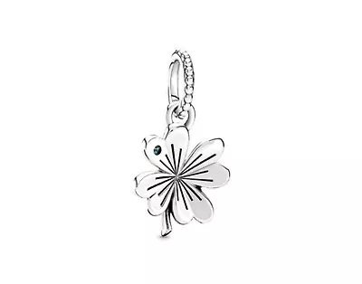 $37 • Buy New Genuine PANDORA 397965NAG SS Lucky Four Leaf Clover Pendant Charm