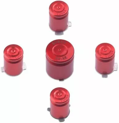 $9.95 • Buy Red Aluminium Alloy Metal ABXY Home 9mm Bullet Button Set Xbox 360