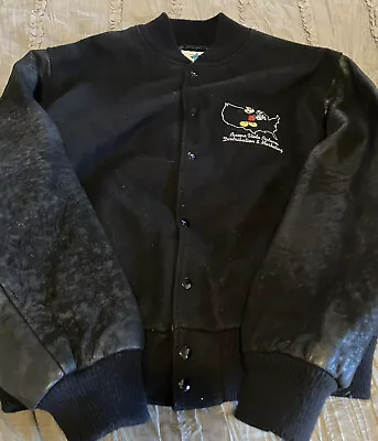 DISNEY Promotional Products Buena Vista Distribution XL Wool Leather Jacket • $99.99