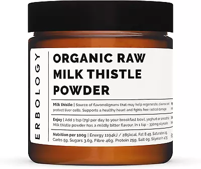 100% Organic Milk Thistle Powder 60G - Cold-Pressed From 100% Milk Thistle Seeds • £20.07