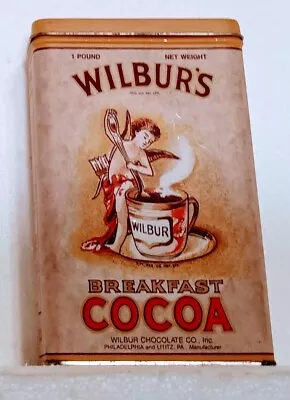 Vintage  Wilbur's Breakfast Cocoa  Tin Great Graphics! Nice Collectible! • $15