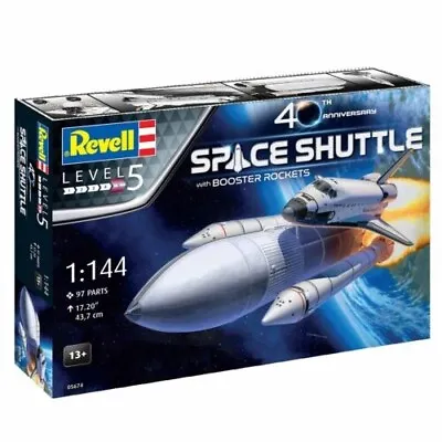 Revell 40th Anniversary 1:144 Space Shuttle W/ Booster Rockets Model Kit • $33.99