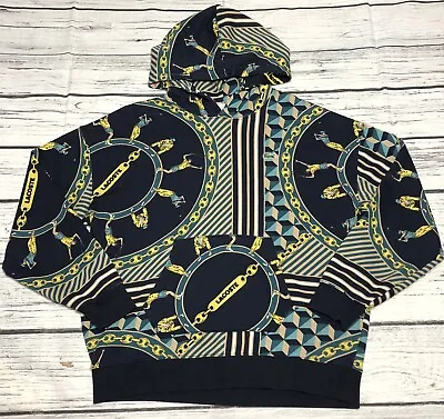 Lacoste Unisex Men's Live Scarf-Print Hooded Hoodie Pullover Sweatshirt Size XL • $112.93
