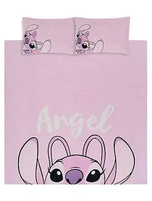 £24.90 • Buy Trendy  Lilo & Stitch Angel SINGLE Duvet Set Pink Stitch New Bedding Set