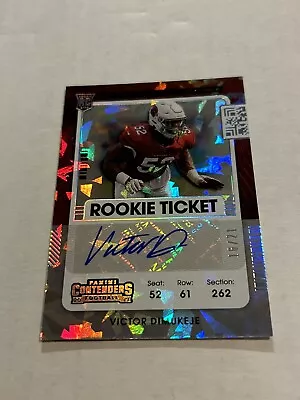2021 Contenders Victor Dimukeje 16/21 Cracked Ice Rookie Auto Cardinals Duke • $14.99